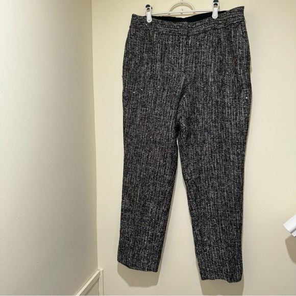 WOMENS TALBOTS HAMPSHIRE ANKLE LENGTH WITH SEQUIN TWEED PARTY NYE PANTS SIZE: 14 - Picture 3 of 15